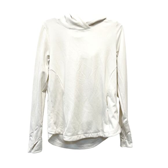 Athleta Sweaters - Athleta Women's Boot Camp Pullover Cross Back Hoodie White Size Small